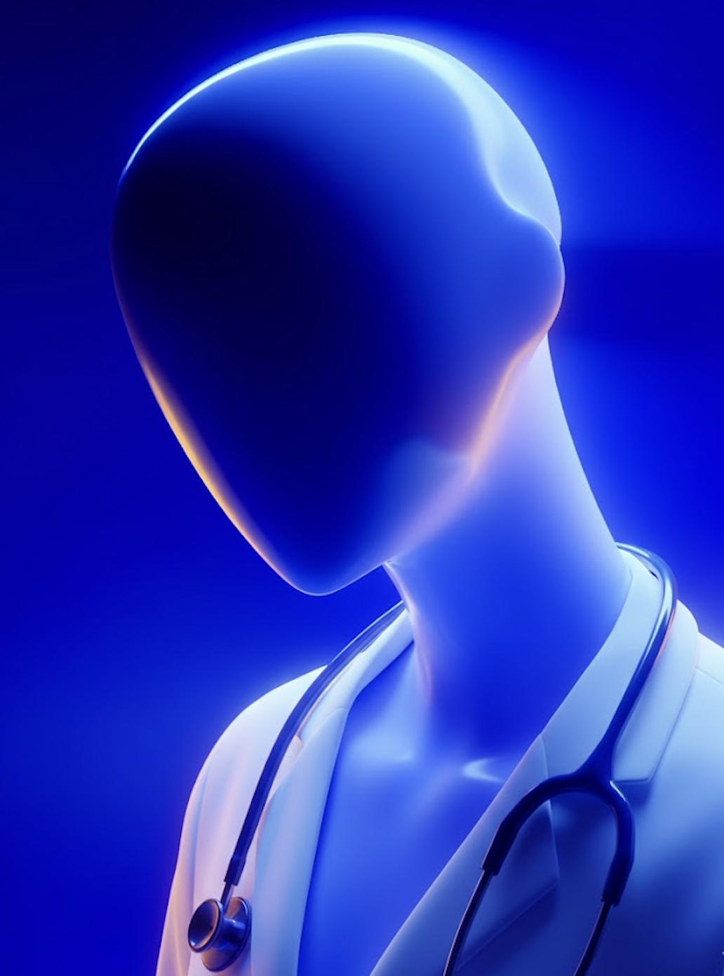Futuristic AI healthcare professional